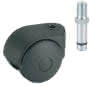 Doppelrolle Parkett KU schwarz Ø50 mm Gewindestift M8x15 mm, TK 30 kg