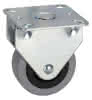 Bockrolle verz. KU-Felge GL Ø50x20 mm Platte 55x55 mm, TK 35 kg