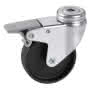 Lenkrolle verz. KU-Rad GL Ø50x19 mm Rückenloch Ø10,2 mm, Festst., TK 35 kg