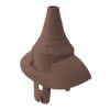 PVC-Antennendurchgang DN 100 dunkelbraun KE 8033