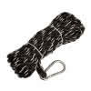 PP-Seil mit Karabinerhaken Ø14 mm/10 m schwarz-weiss auf Docke, DIN 699