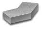 Flair-Blockstufe 50/50x35x15cm ECKE 135° granit-grau
