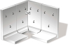 EHL Standard-Mauerscheibe  LF1 SB-grau 155x99/99 cm Außenecke 90° 2-tlg.