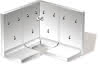 EHL Standard-Mauerscheibe  LF1 SB-grau 180x99/99 cm Außenecke 90° 2-tlg.