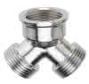 chrom Verteilerstück 1xIG,2x3/4""AG 
