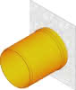 FASERFIX STANDARD E 100 Stirnw.Typ 010 160x194mm, m.waagrecht.KG-Ausl.DN100,