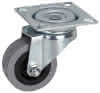Lenkrolle verz. KU-Felge GL Ø50x20 mm Platte 60x60 mm, TK 45 kg