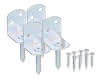 Flechtzaunhalter verz. 83x32x30x38 mm L-Form (4 Stück)
