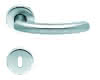 Cuba Rosettengarnitur PZ 8mm Edelstahl matt geb., Links