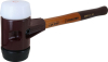 Simplex-Schonhammer 80 mm Gummi schwarz, Plastik weiß