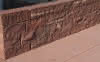 Sandstein Mauerstein Dark Red 50x16x16 cm, handbehauen, nachgerichtet