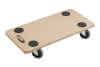 Transportroller MDF-Platte 590x290 mm 4 Lenkrollen TPE Ø75 mm, TK 200 kg