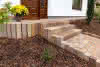 Sandstein Palisade Autumn 12x12x100 cm, bruchrauh nachgerichtet