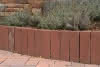 Sandstein Palisade Dark Red 12x12x40 cm, bruchrauh nachgerichtet