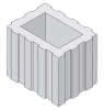 Böschungs-Pflanzstein Quattro Mini 40x30x25 cm braun