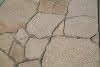 Granit - Bodenplatten Sunny Yellow Polygonal, OF gestockt, 3 cm