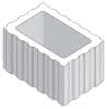 Böschungs-Pflanzstein Quattro Maxi 60x40x25 cm grau
