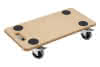 Transportroller MDF 590x290 mm Ø75 mm weiche Lauffläche, Festst., TK 200 kg