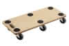 Transportroller Sperrh. 680x290 mm Ø25mm weiche Lauffläche, TK 300 kg