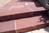 Sandstein Blockstufe Dark Red 150x35x15 cm, OF spaltrauh