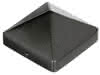 Pfostenkappe flach Alu anthrazit 90x90mm 