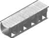 RECYFIX STANDARD 100 Rinne Kl.B Typ 0105 500x150x134mm, m.Klemm-Maschenrost vz.,