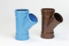 HS-R-Abzweig 45° DN/OD 250/160 3 Muffen blau