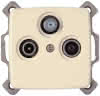 Antennensteckdose Rivo 3-fach creme 