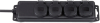 Std-Leiste 4-Fach 2m H07RN-F3G1.5 schwarz, ohne Schalter IP44