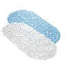 Badewannenmat. Kieseldekor 71x36cm sort. transparent, blau/weiß