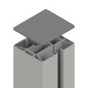 System Klemmpfosten silber L1925 8x8cm