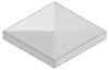 Terrasto Pfeilerabdeckplatte grau Trapezform, 450x450mm (L x B)