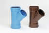 HS-R-Abzweig 45° DN/OD 250/200 3 Muffen blau