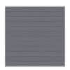 System WPC Zaun-Set anth./sil. 178x183 inkl. Profil-Abschlussleisten in silber