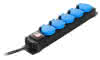 Steckdosenblock Profi 5-fach blau 1,5m H07RN-F 3G1,5