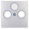 Abdeckung Paris Antenne 3-fach silber 