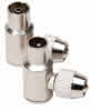 Koax Winkelstecker 6,5mm 2St Kupplung angewinkelt