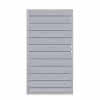 Tor System WPC grau 98x179cm Rahmen Silber, DIN Rechts