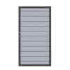 Tor System WPC grau 98x179cm Rahmen Anthrazit, DIN Links