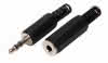 Audiostecker + Audiokupplung 3,5mm² schwarz