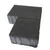 K4-Pflaster 24x16x8cm Nr.586 anthrazit, Maschinenverlegung, m.F.