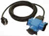 Verteiler 3f Gummi Klappd.u.Öse bl. 4,5m H07RN-F 3G1,5 IP44