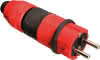 Stecker Schuko ultra rot/schwarz IP54 bis 3G2,5mm²