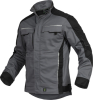 Jacke grau/schwarz Gr.L 290gr.55% Baumwolle / 42% PES / 3% Span.