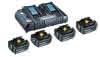Power Source Kit Li 18,0V/5Ah 199483-0 4 Akkus & Doppellader DC18RD