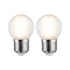 Leuchtmittel LED Tropfen Fil.E27 5W matt 2er Pack 470lm 2700K