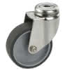 Bockrolle vz. KU-Felge TPE GL Ø50x18 mm Platte 55x55 mm, TK 40 kg