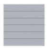 XL Zaunfeld-Set SYSTEM WPC grau Leiste Silber, 178x183 cm