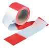 Absperrband 80mm rot/weiss 100m kwb Promo