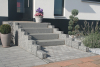 Granit - Blockstufe Belleza Oscuro 125x35x15 cm, 6 seitig geflammt, gefast